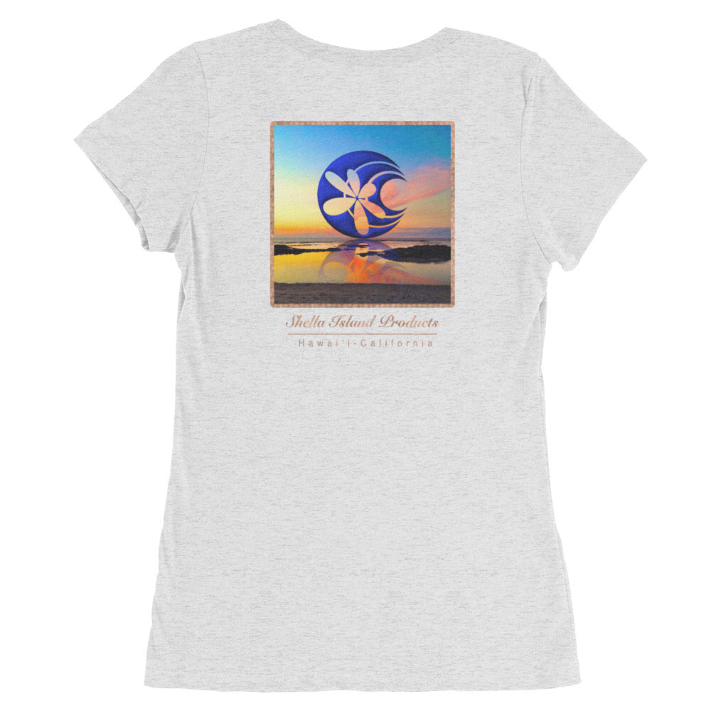 Shella Island Products Ocean Reflective Scoop Neck Ladies' short sleeve t-shirt - Shella Island Products,, Women's - Yoga Leggings, Shella Island Products - Asana Hawaii