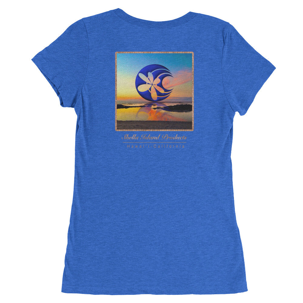 Shella Island Products Ocean Reflective Scoop Neck Ladies' short sleeve t-shirt - Shella Island Products,, Women's - Yoga Leggings, Shella Island Products - Asana Hawaii