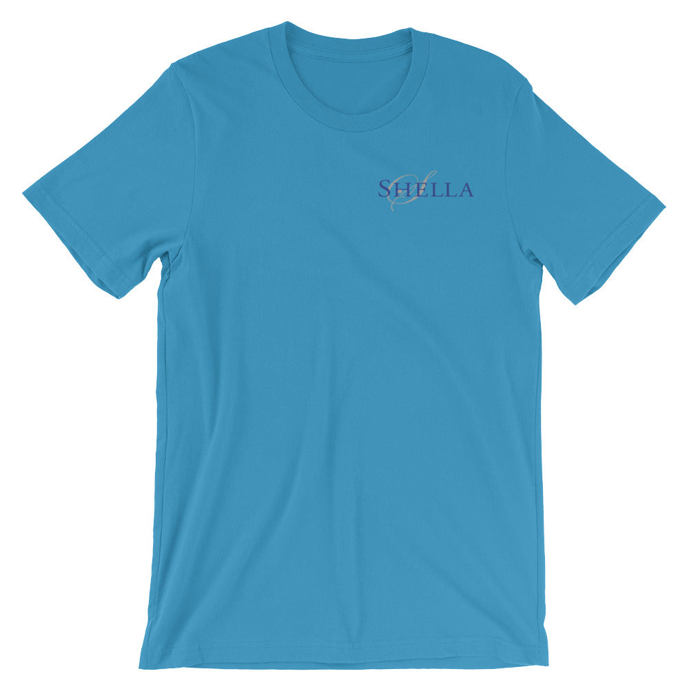 Shella Logo- Unisex short sleeve t-shirt (super-soft, baby-knit) - Shella Island Products,, T-Shirts - Yoga Leggings, Shella Island Products - Asana Hawaii