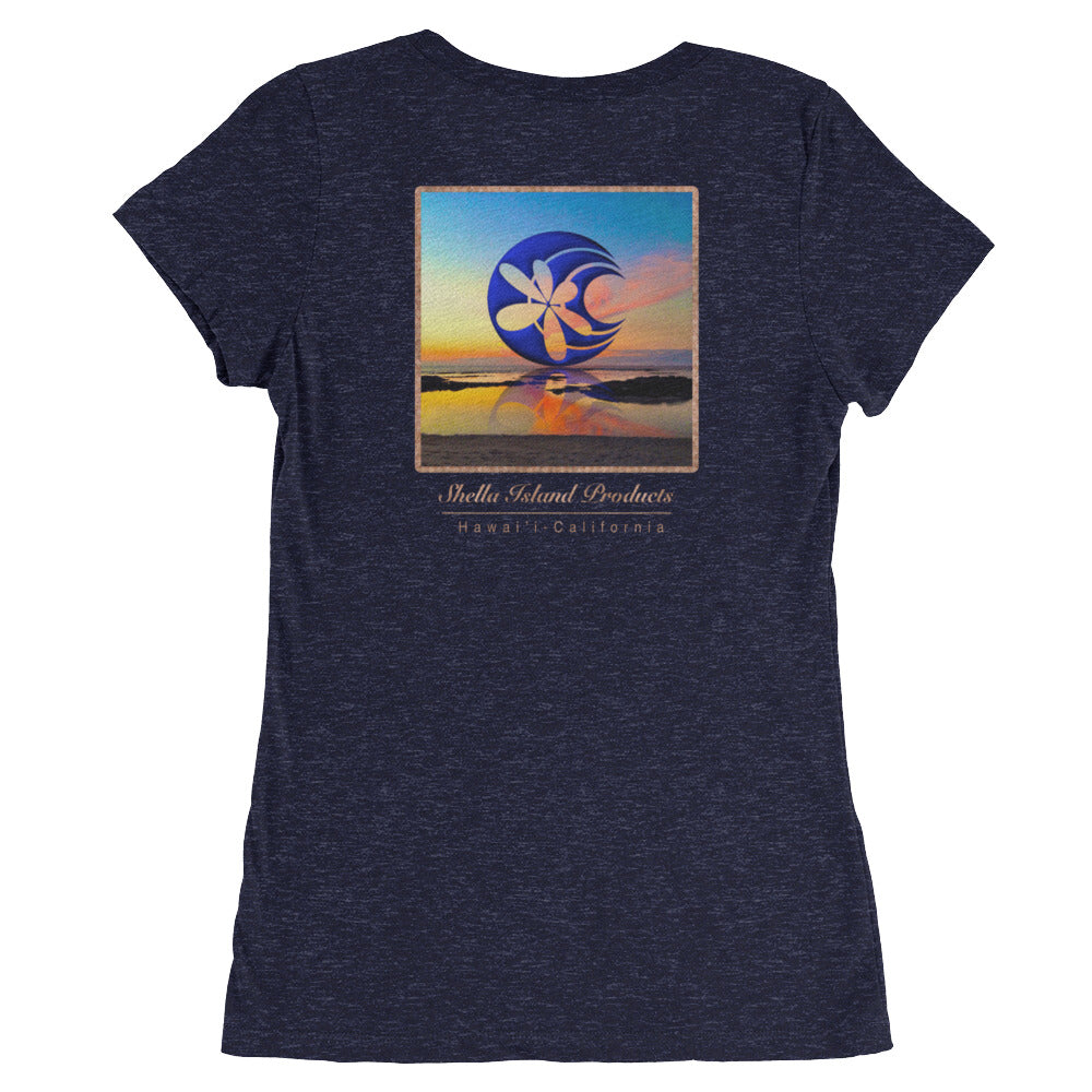 Shella Island Products Ocean Reflective Scoop Neck Ladies' short sleeve t-shirt - Shella Island Products,, Women's - Yoga Leggings, Shella Island Products - Asana Hawaii