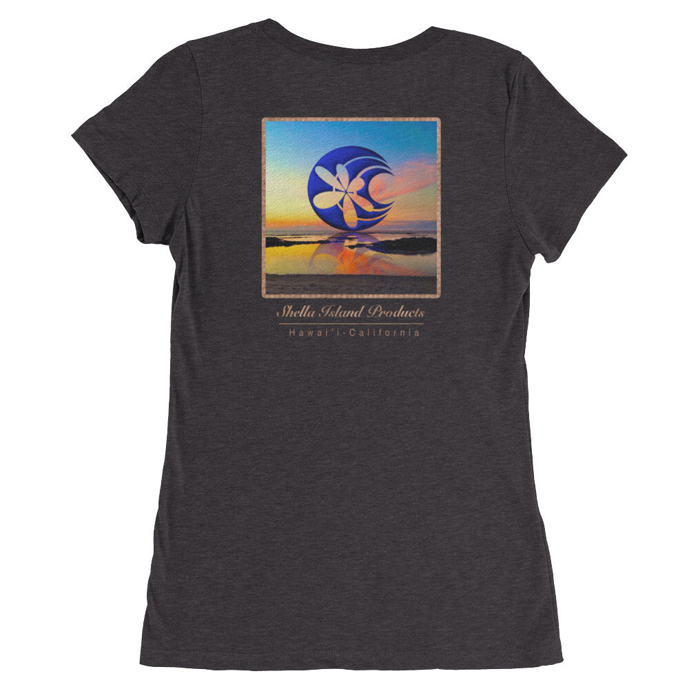 Shella Island Products Ocean Reflective Scoop Neck Ladies' short sleeve t-shirt - Shella Island Products,, Women's - Yoga Leggings, Shella Island Products - Asana Hawaii