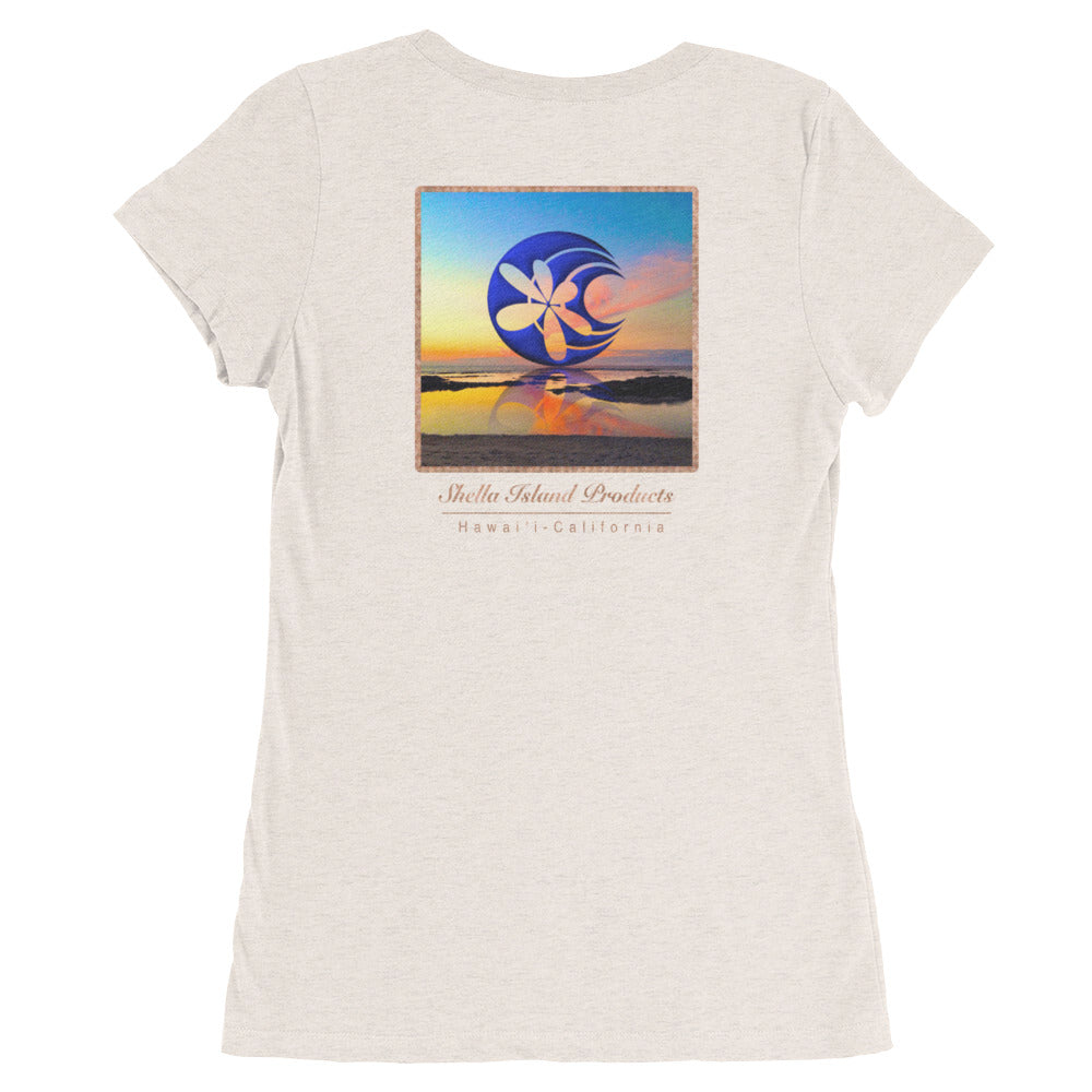 Shella Island Products Ocean Reflective Scoop Neck Ladies' short sleeve t-shirt - Shella Island Products,, Women's - Yoga Leggings, Shella Island Products - Asana Hawaii