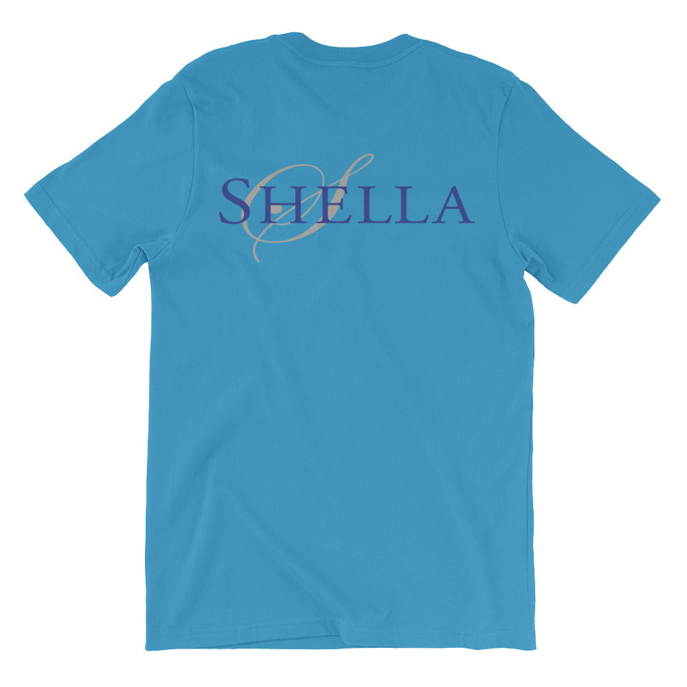 Shella Logo- Unisex short sleeve t-shirt (super-soft, baby-knit) - Shella Island Products,, T-Shirts - Yoga Leggings, Shella Island Products - Asana Hawaii