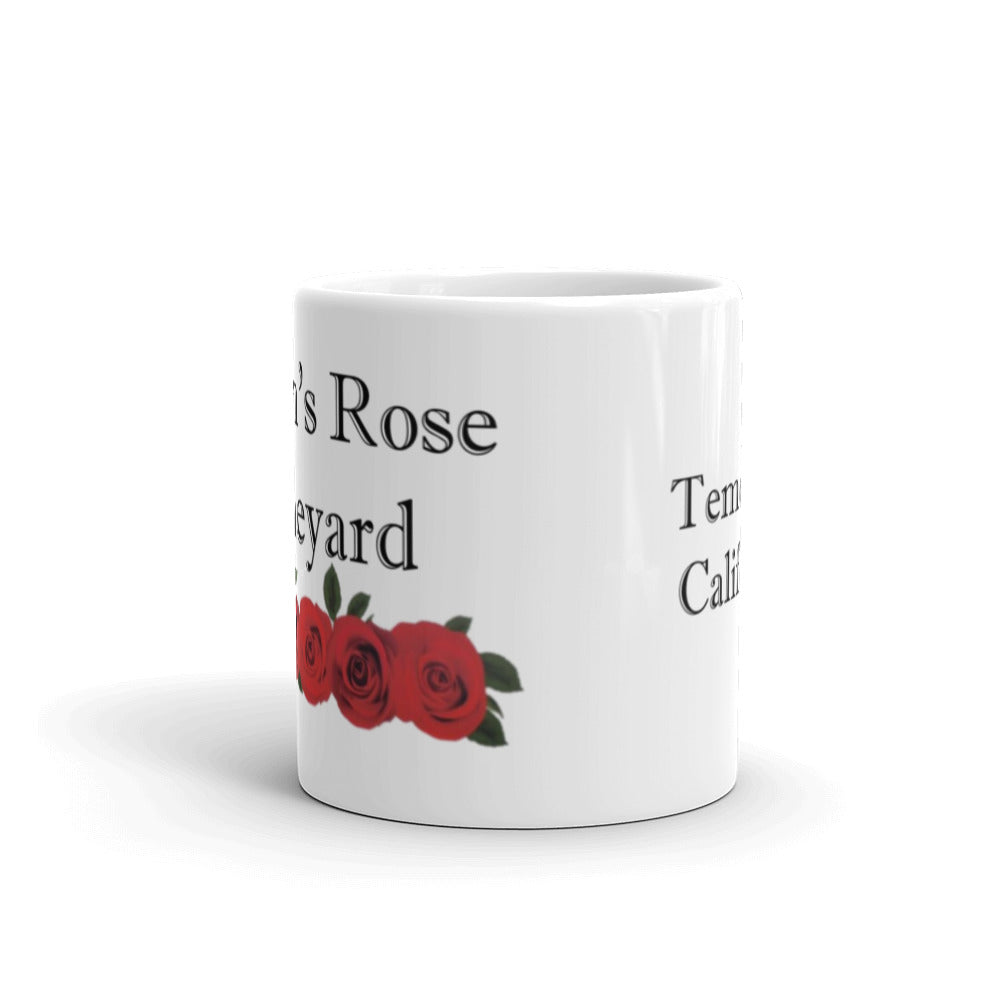 Aaron's Rose Vineyard White glossy mug