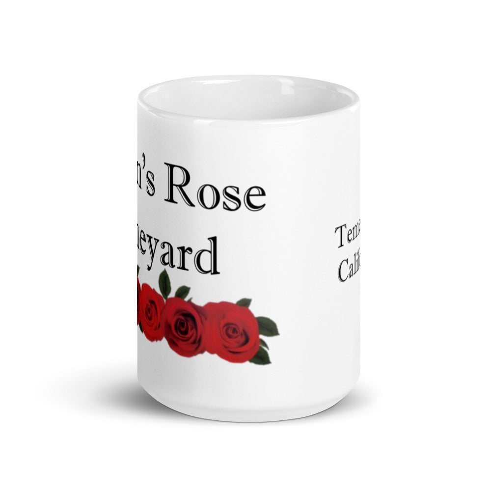 Aaron's Rose Vineyard White glossy mug